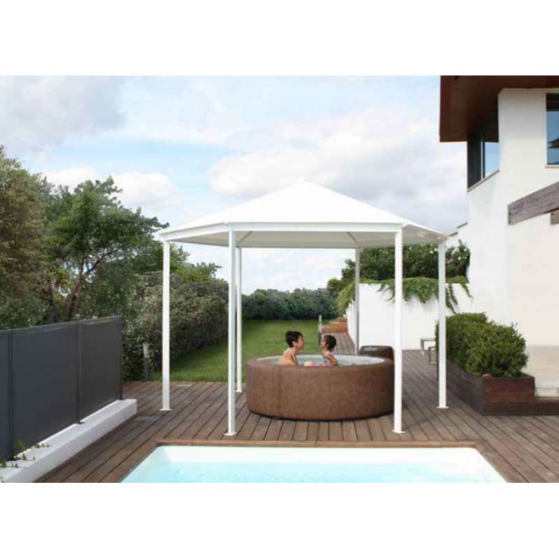 UNOSIDER Pavillon Club hexagonal Aluminium pulverbeschichtet