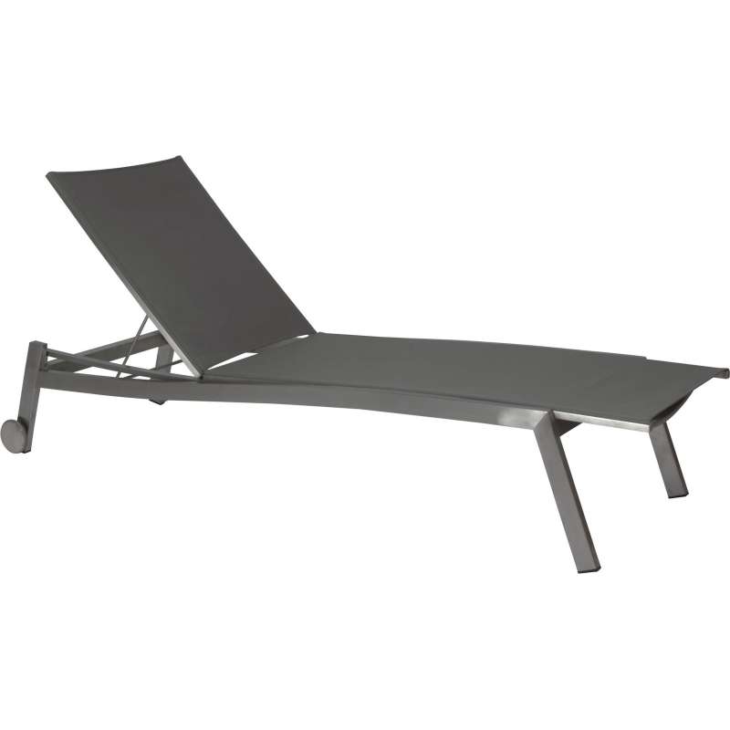 Stern Allround Rollliege Sonnenliege Gartenliege Relaxliege Edelstahl silbergrau