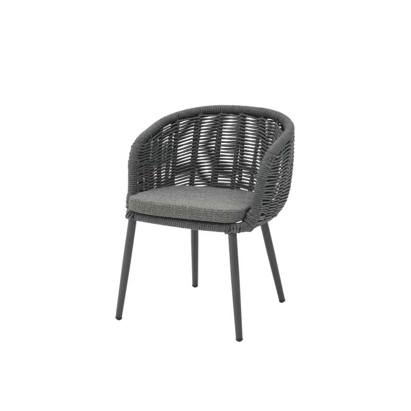 Best Porto Dinning Sessel Gartenstuhl Gartensessel anthrazit 58,5 x 60,5 x 78 cm