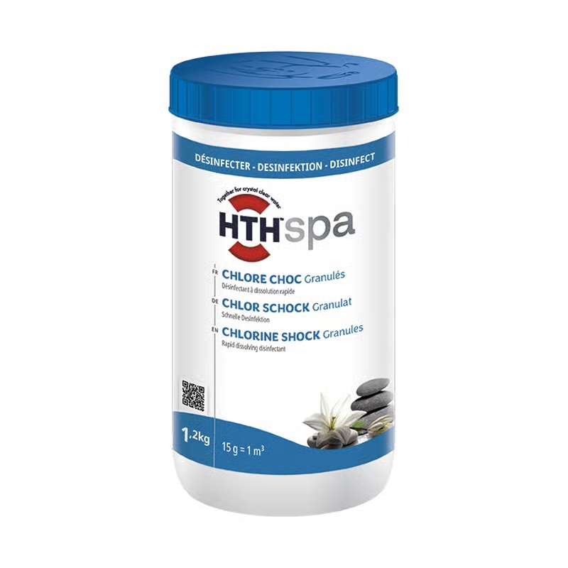 hth Spa Chlor Schock 1,2 kg Chlorgranulat zur Schockdesinfektion für Whirlpools
