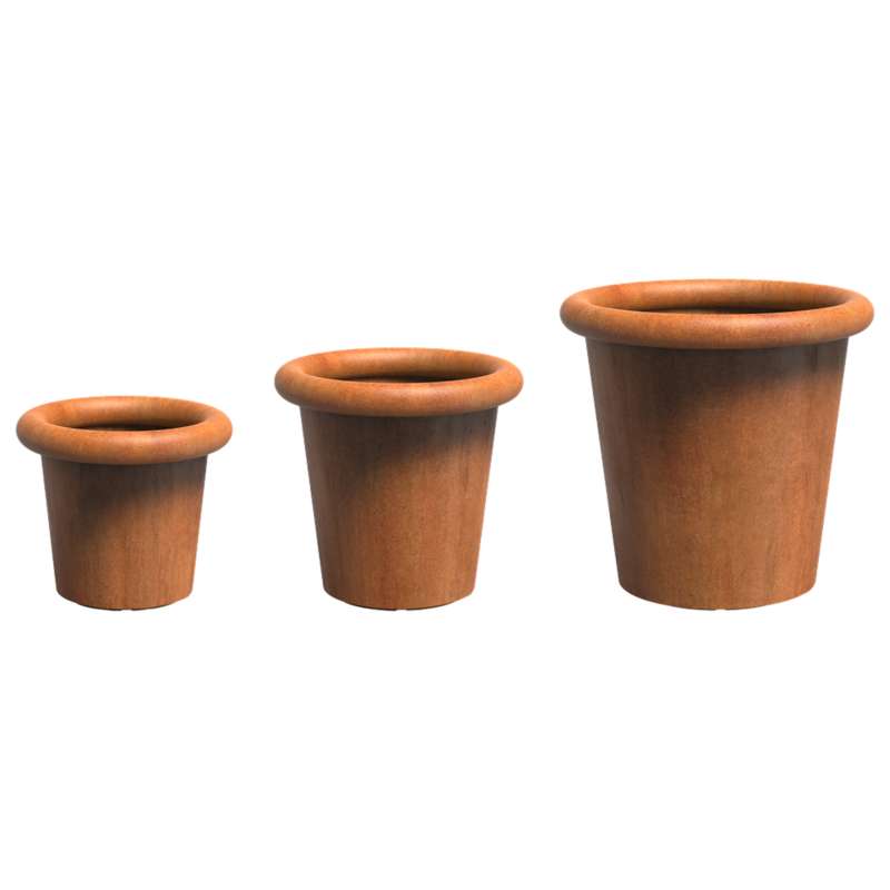 Adezz TUBE Pflanzgefäß aus Corten-Stahl Wetterfest Pflanzkübel Blumentopf