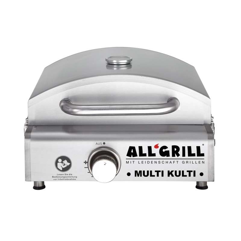 Allgrill MULTI-KULTI Gasgrill mit Zündsicherung - Portabler, multifunktionaler Gasgrill