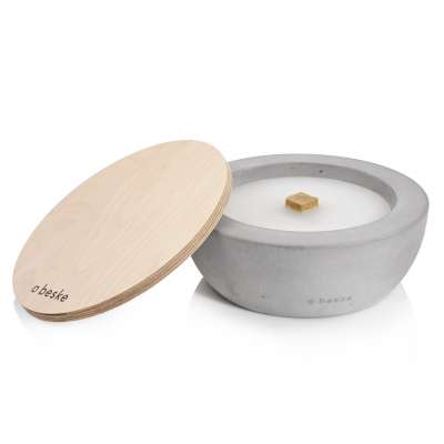 Betonfeuer Savo Tischfeuer Garten-Fackel Outdoor-Kerze mit Dauerdocht inkl. Löschbrett Betonfeuer Savo Tischfeuer Garten-Fackel Outdoor-Kerze mit Dauerdocht inkl. Löschbrett