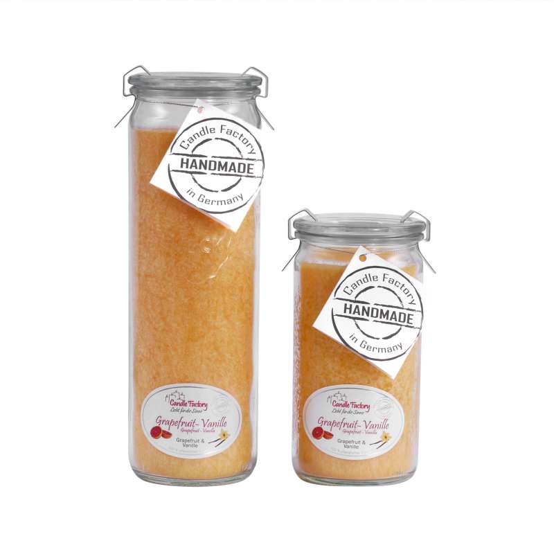 Candle Factory Kerzen-Set Grapefruit Vanille Big + Mini Jumbo Duftkerze