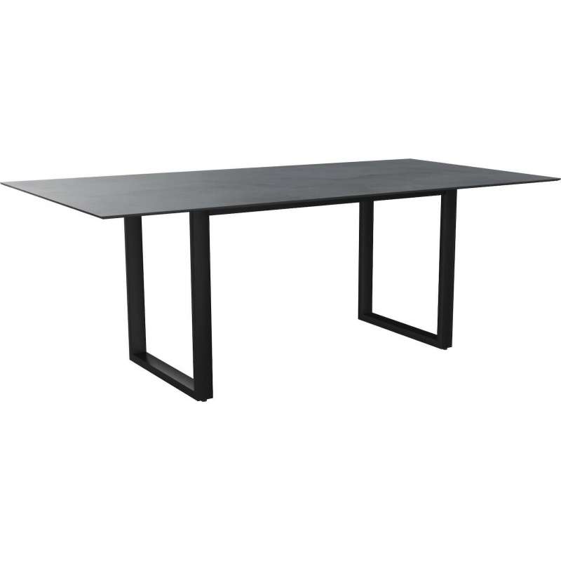 Stern Kufentisch Gartentisch Aluminium 200x100 cm mit wählbarer Tischplatte