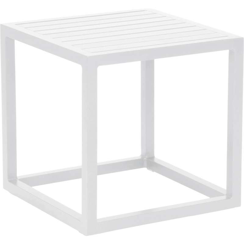 Stern Robin Beistelltisch Balkontisch Loungetisch Tisch Aluminium weiß 40x40 cm