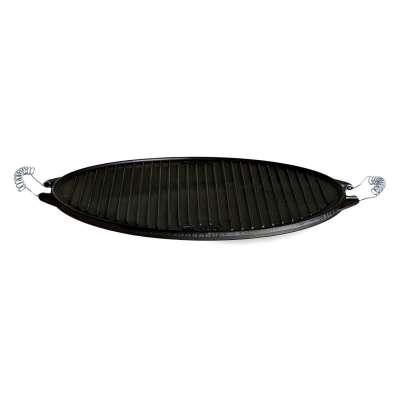 Gusseisenkuss® Light-Grillplatte aus Gusseisen Ø 38 cm Gussplatte Plancha geriffelt/glatt Gusseisenkuss® Light-Grillplatte aus Gusseisen Ø 38 cm Gussplatte Plancha geriffelt/glatt
