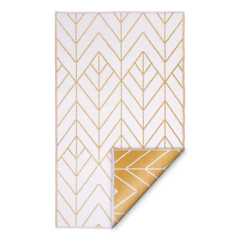 Fab Hab Outdoorteppich Sydney Gold&Cream aus recyceltem Plastik creme/gold 90x150 cm
