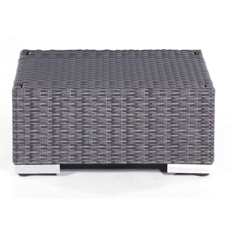 Sonnenpartner Lounge-Hocker Residence Aluminium mit Polyrattan graphit-schwarz inklusive Kissen Sitz