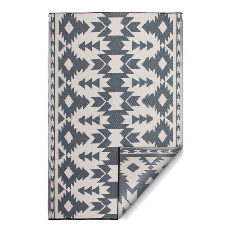 Fab Hab Outdoorteppich Miramar Gray aus recyceltem Plastik grau wetterfest