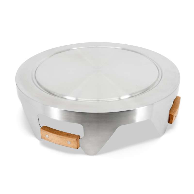 Petromax Deckel für Feuertonne Pyron 3-in-1 Edelstahldeckel mit Holzgriffen PYRON-LID