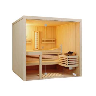 Infraworld Sauna Panorama Complete Fichte 210x208x203cm mit ABC-Strahler Multifunktionssauna Infraworld Sauna Panorama Complete Fichte 210x208x203cm mit ABC-Strahler Multifunktionssauna