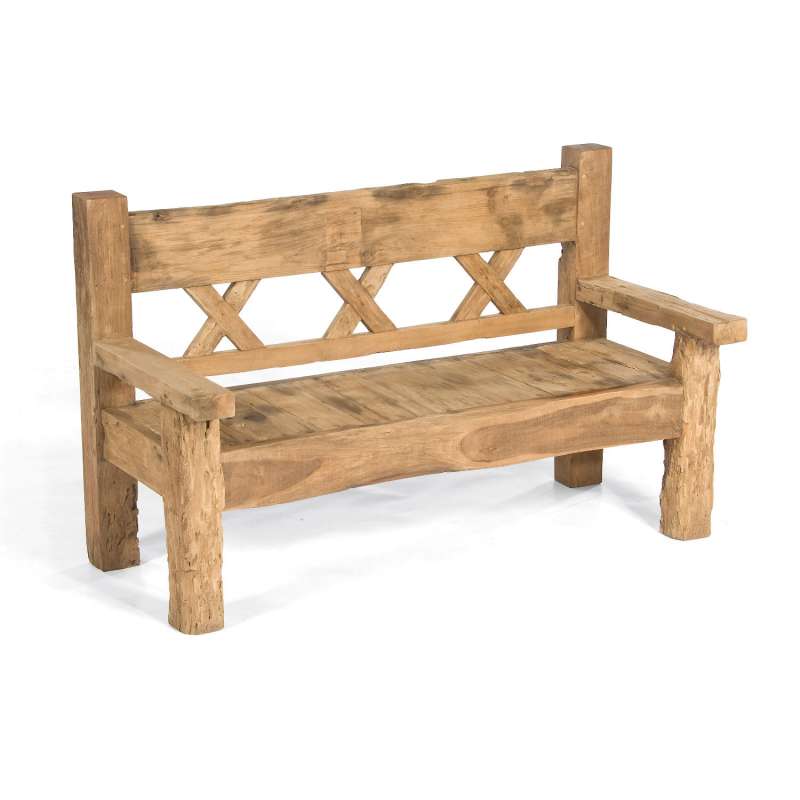 Sonnenpartner Sitzbank Jumbo 160 cm Teakholz Old Teak 3-Sitzer Bank Gartenbank