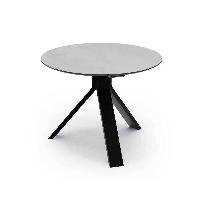 Stern Freddie Beistelltisch Gartentisch Aluminium weiß Ø65 cm wählbare Tischplatte