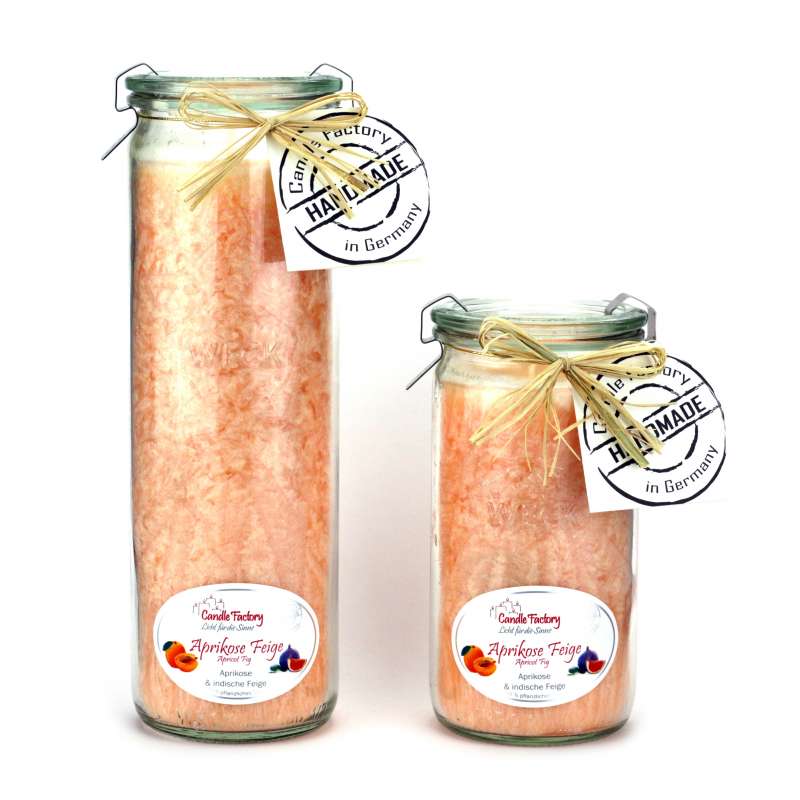 Candle Factory Kerzen-Set Aprikose Feige Big + Mini Jumbo Duftkerze