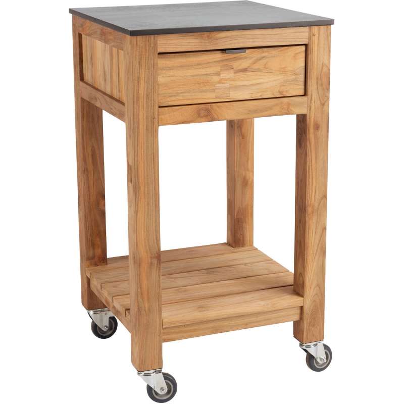 Stern Sideboard Hilda mit Schublade 50x50x92 cm Old Teak Silverstar Zement hell