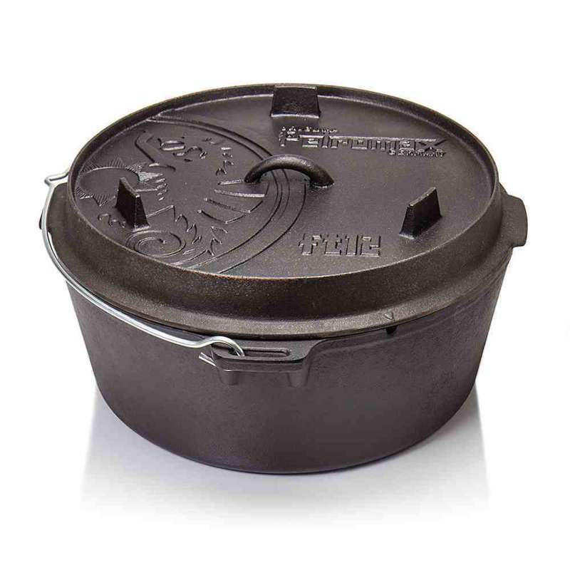 Petromax Feuertopf ft18t ohne Füße 16,1 Liter Gusseisen 43,5 x 21 x 43,5 cm