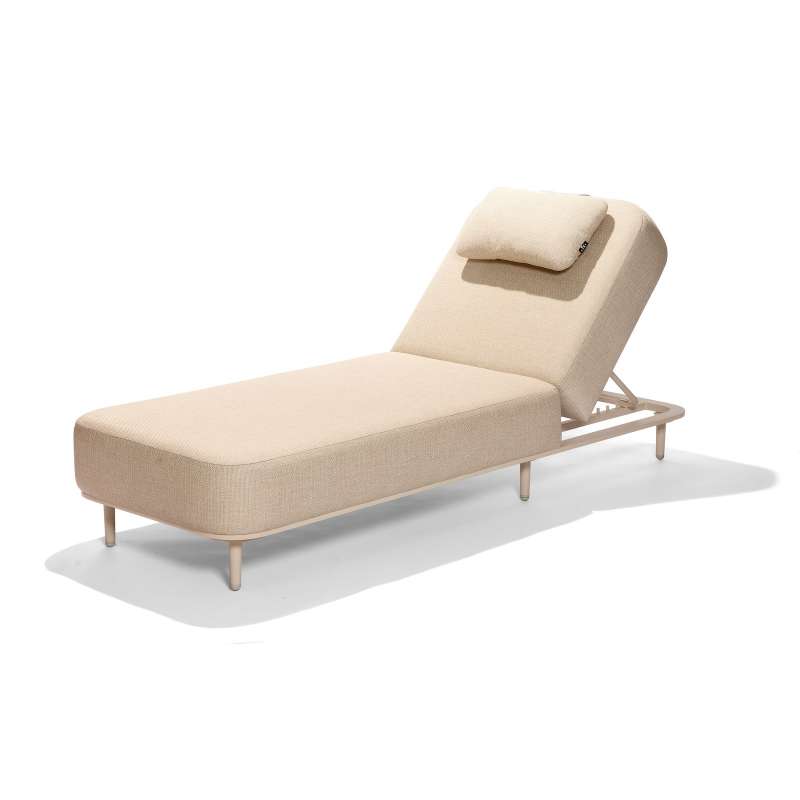 Best Belfort gepolsterter Loungesessel Sonnenliege Sand 74 x 205 x 36 cm