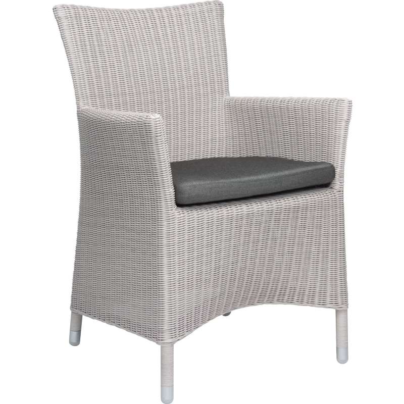 Stern Sortino Lounge-Sessel Lounge-Stuhl Gartensessel mit Kissen weiß/seidengrau