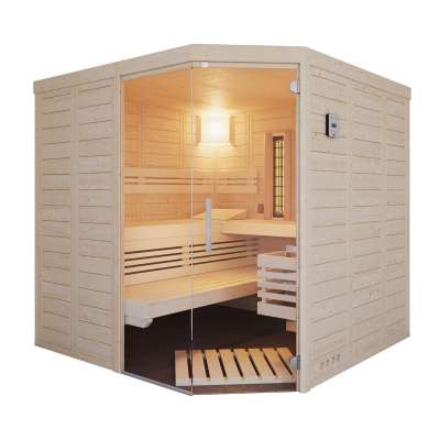 Infraworld Solido Complete 209 Ecke Sauna mit Infrarotstrahler 209x209x200 cm nordische Fichte Infraworld Solido Complete 209 Ecke Sauna mit Infrarotstrahler 209x209x200 cm nordische Fichte