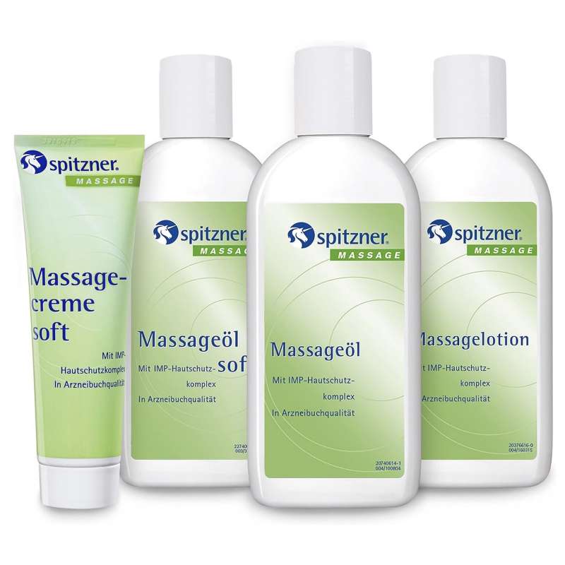 Spitzner Massageset mit Massageöl Classic & Soft + Massagelotion + Massagecreme Soft