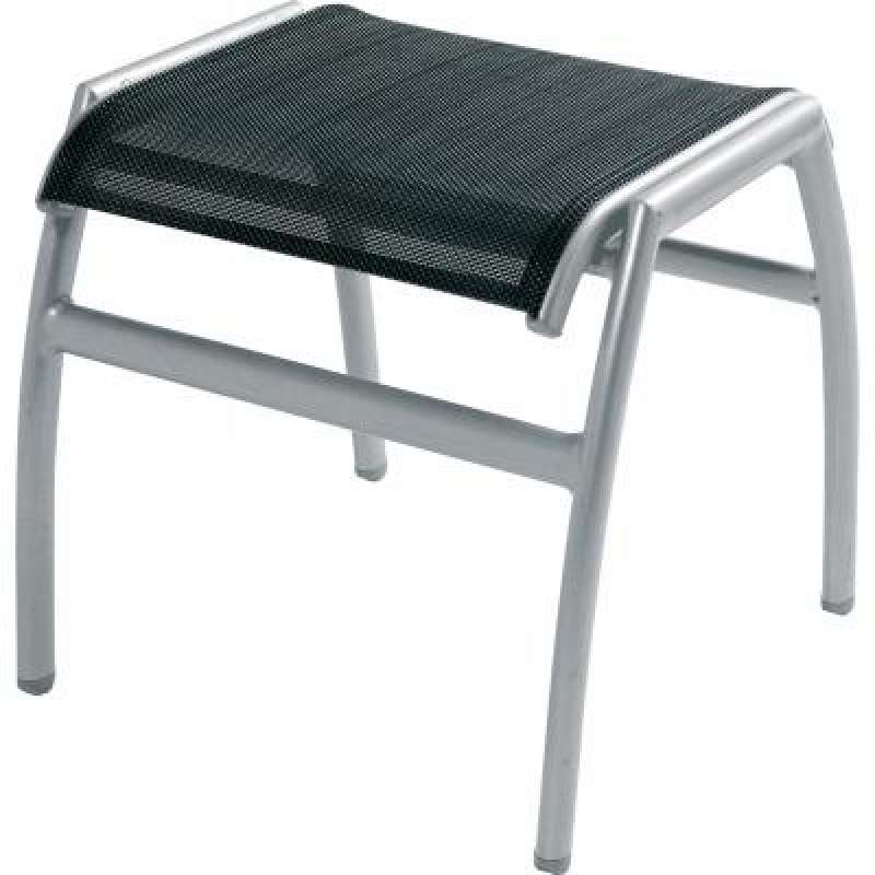 Inko Hocker Frisco Aluminium Gestell mit Textileen schwarz TT 695-S