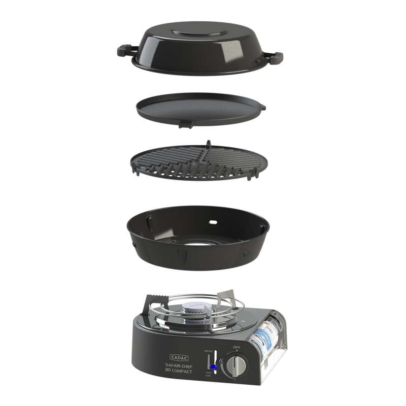 Cadac Safari Chef 30 Compact Deluxe Gasgrill Campinggrill ø 30 cm 6525L1-10-UN