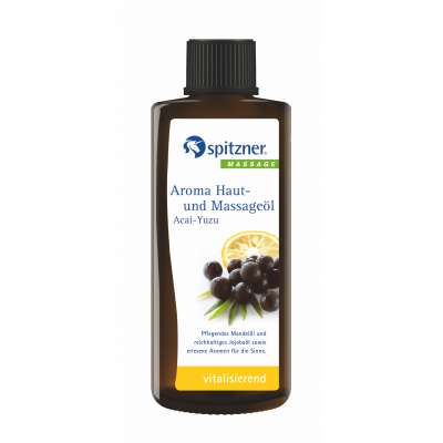 Spitzner Aroma Haut- und Massageöl Acai Yuzu 190 ml vitalisierendes Massage Öl Spitzner Aroma Haut- und Massageöl Acai Yuzu 190 ml vitalisierendes Massage Öl