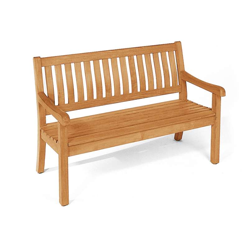 Sonnenpartner Sitzbank Wales 130 cm Teakholz Pure 2-Sitzer Bank Gartenbank