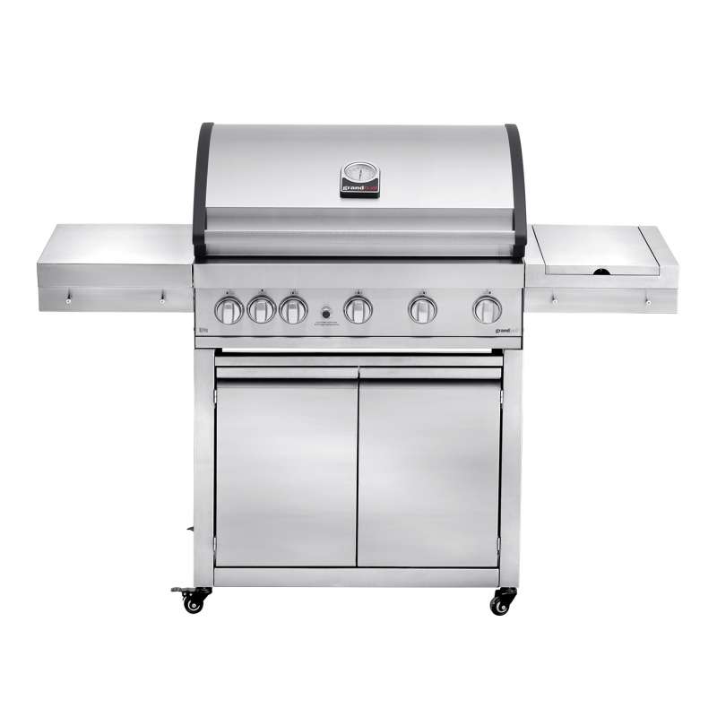 Grandhall Gasgrill Elite G5 Trolley Edelstahl 5 Brenner, 1 Sear Burner, 1 Heckbrenner K05000339A