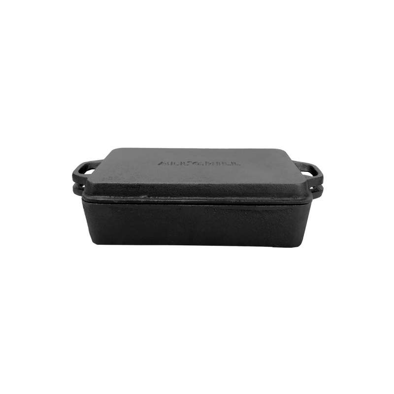 Gusseisenkuss® 2-in-1 Casserole mit Deckel 16 x 11 cm Volumen 0,6 / 0,15 Liter Gusseisen