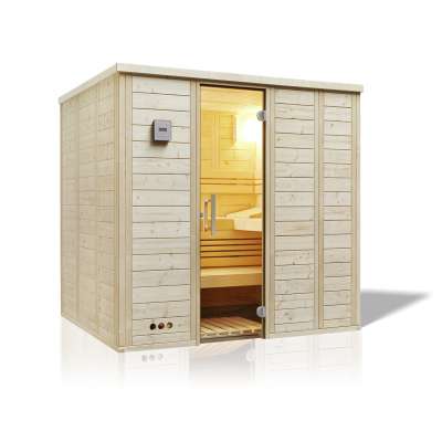 Infraworld Urban 209 gerade Saunakabine Massivholzsauna Fichte 211x209x200 cm Infraworld Urban 209 gerade Saunakabine Massivholzsauna Fichte 211x209x200 cm