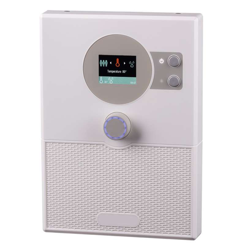 Sentiotec home.com4 Saunasteuerung mit Bluetooth für alle Saunaöfen Weiß