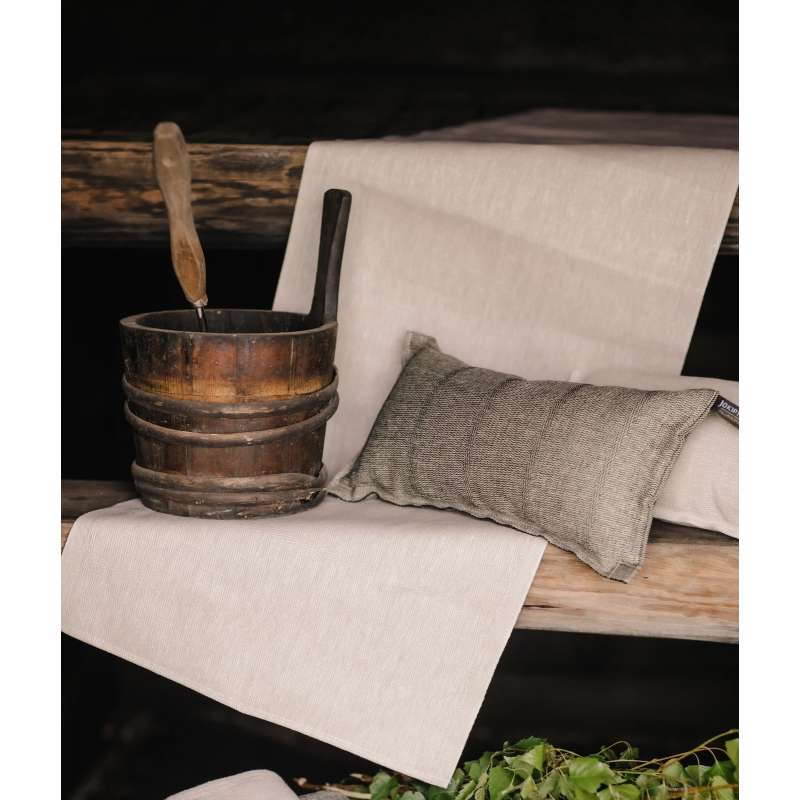 Jokipiin Laituri Sauna Sitzunterlage 45 x 160 cm Sauna Seat Cover white/beige