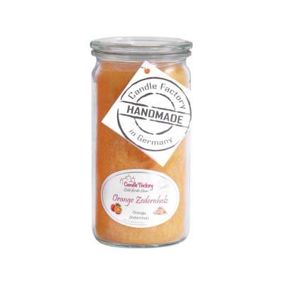 Candle Factory Mini Jumbo Orange Zedernholz Duftkerze Dekokerze 307-081 Candle Factory Mini Jumbo Orange Zedernholz Duftkerze Dekokerze 307-081