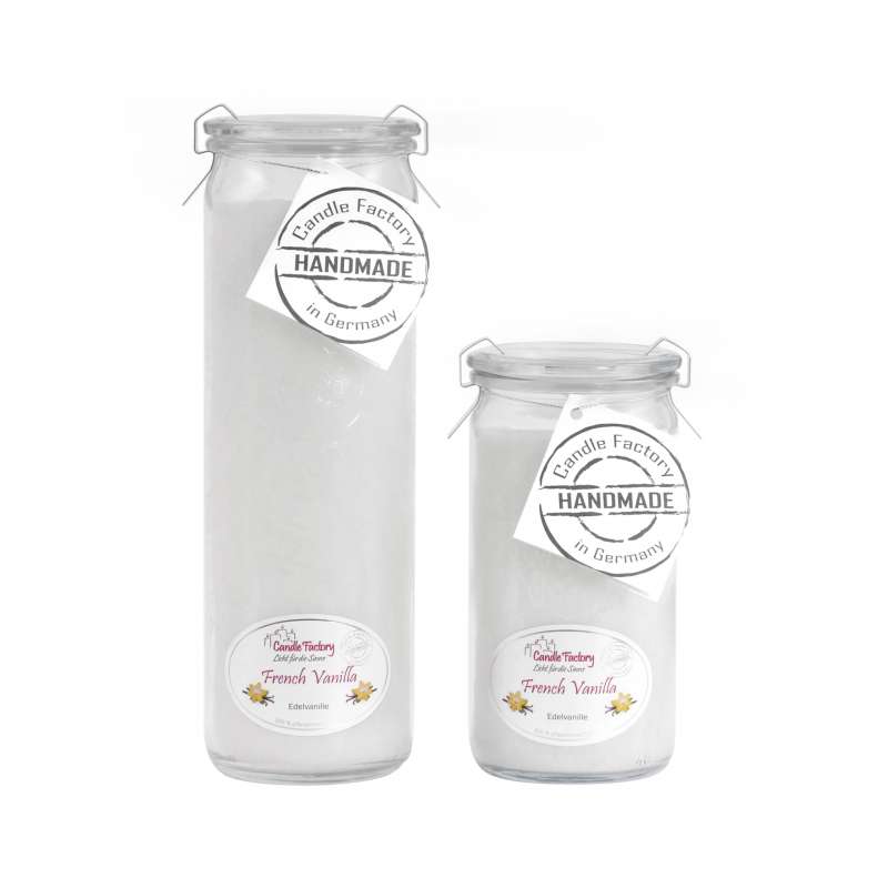 Candle Factory Kerzen-Set French Vanilla Big + Mini Jumbo Duftkerze Dekokerze