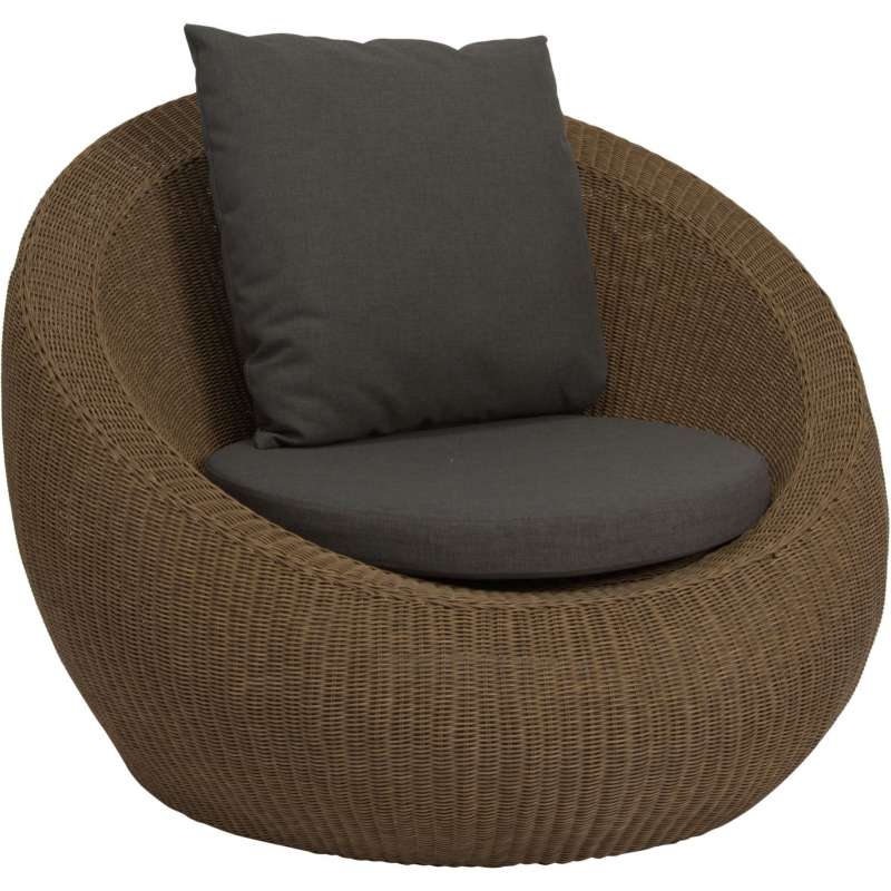 Stern Anny Lounge-Sessel Lounge-Stuhl Gartensessel mit Kissen Zimt/rehbraun