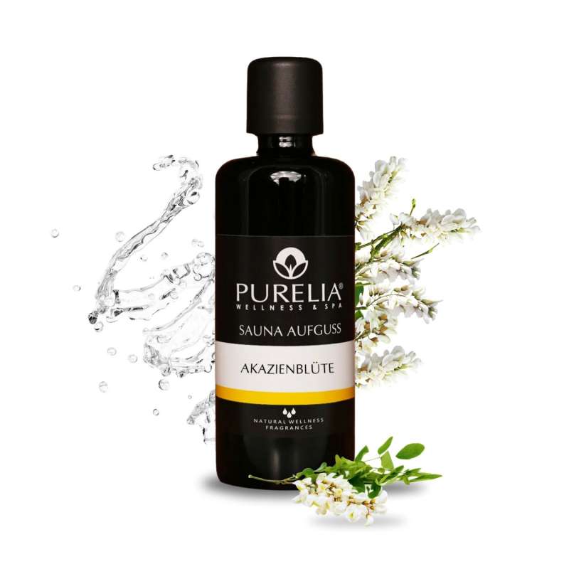 PURELIA Saunaaufguss Konzentrat Akazienblüte 100 ml natürlicher Sauna-aufguss - reine ätherische Öle