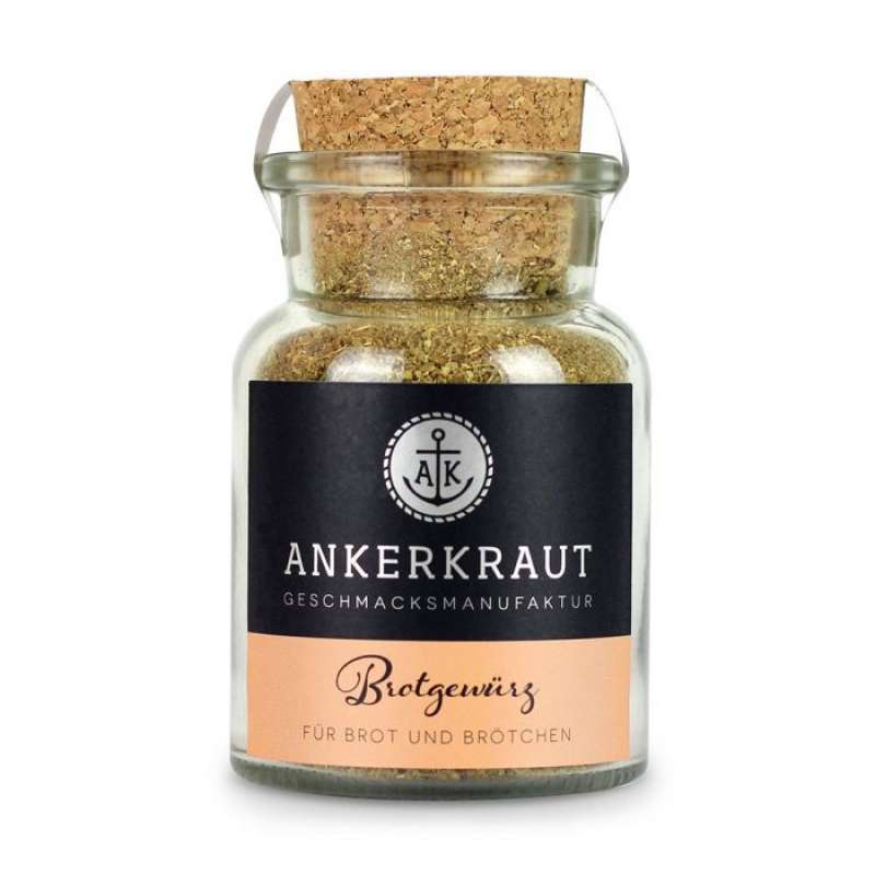 Ankerkraut Brotgewürz Hamburg Gewürzmischung für Brot und Brötchen im Korkenglas 85 g