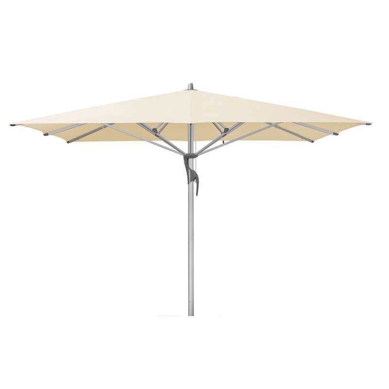 GLATZ Sonnenschirm FORTELLO® LED easy 400 x 400 cm Stoffklasse 2 Eggshell 150