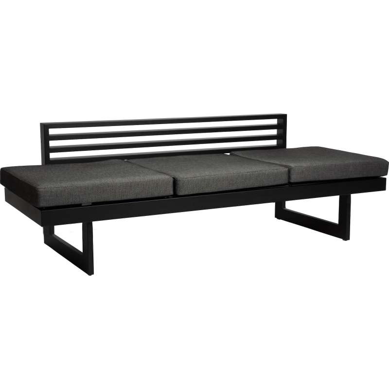 Stern New Holly Dinning-Bank Gartenbank Lounge-Bank Lounge-Sofa seidenschwarz