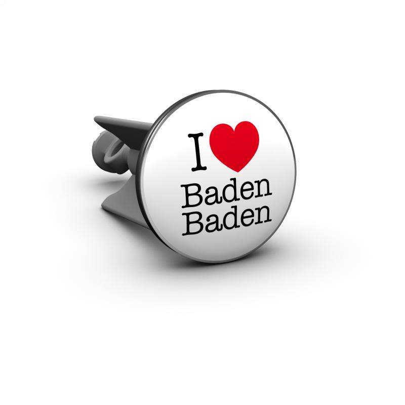 Plopp Waschtischstöpsel - Waschbeckenstöpsel Motiv I love Baden Baden 312