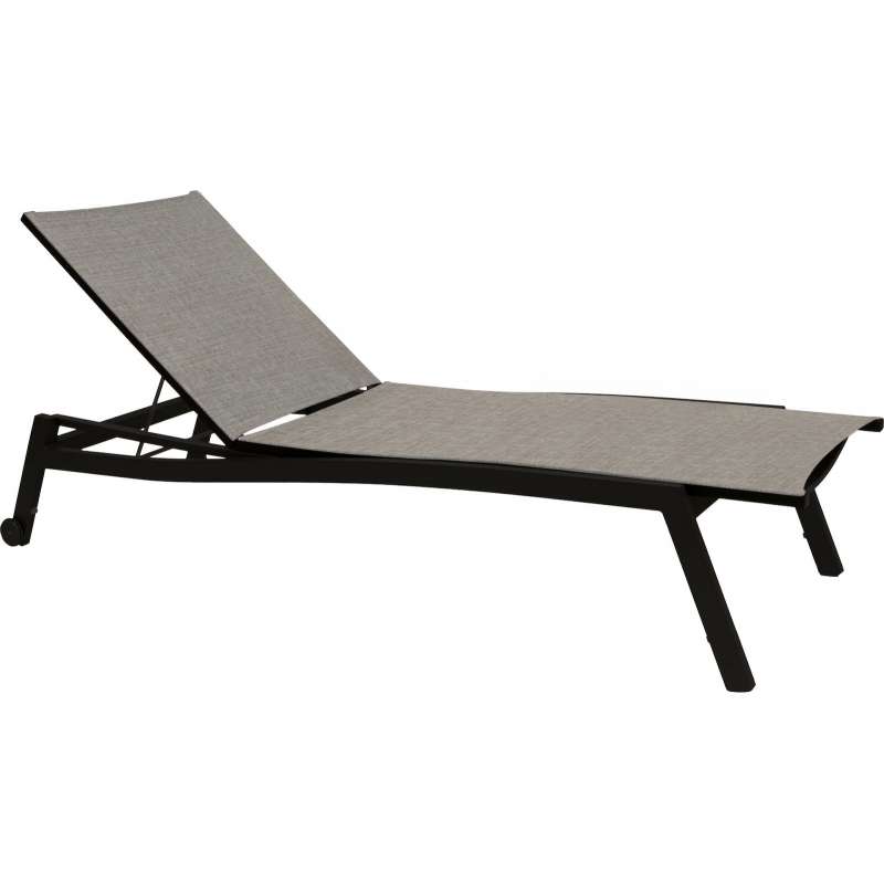 Stern Allround Rollenliege Sonnenliege Gartenliege Relaxliege Aluminium leinengrau