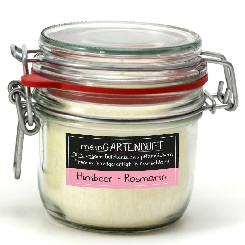 Candle Factory meinGartenduft Himbeer-Rosmarin Drahtbügelglas klein 507-004