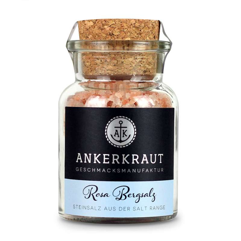 Ankerkraut Rosa Bergsalz im Korkenglas 165 g grobes Salz für die Mühle