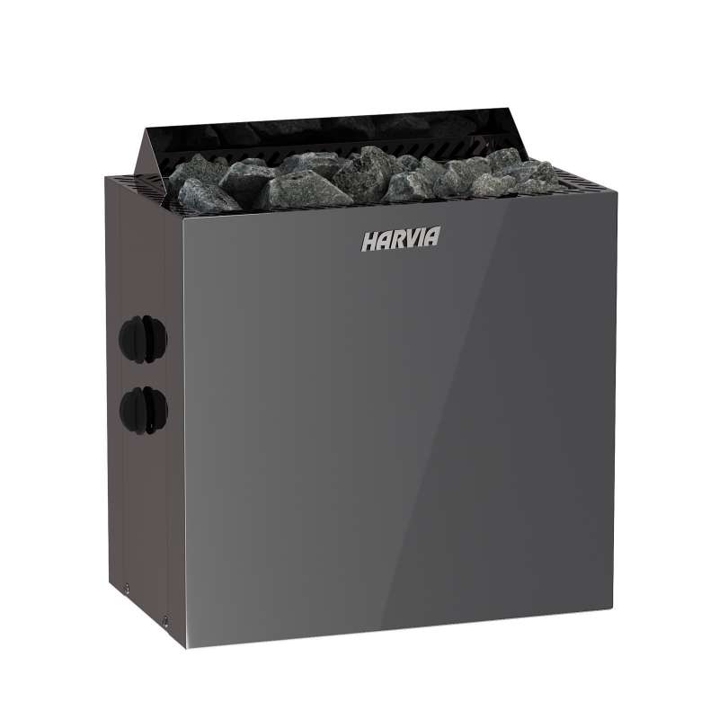 Harvia Qubic BlackSteel BQ80 8 kW finnischer Saunaofen mit integrierte Steuerung