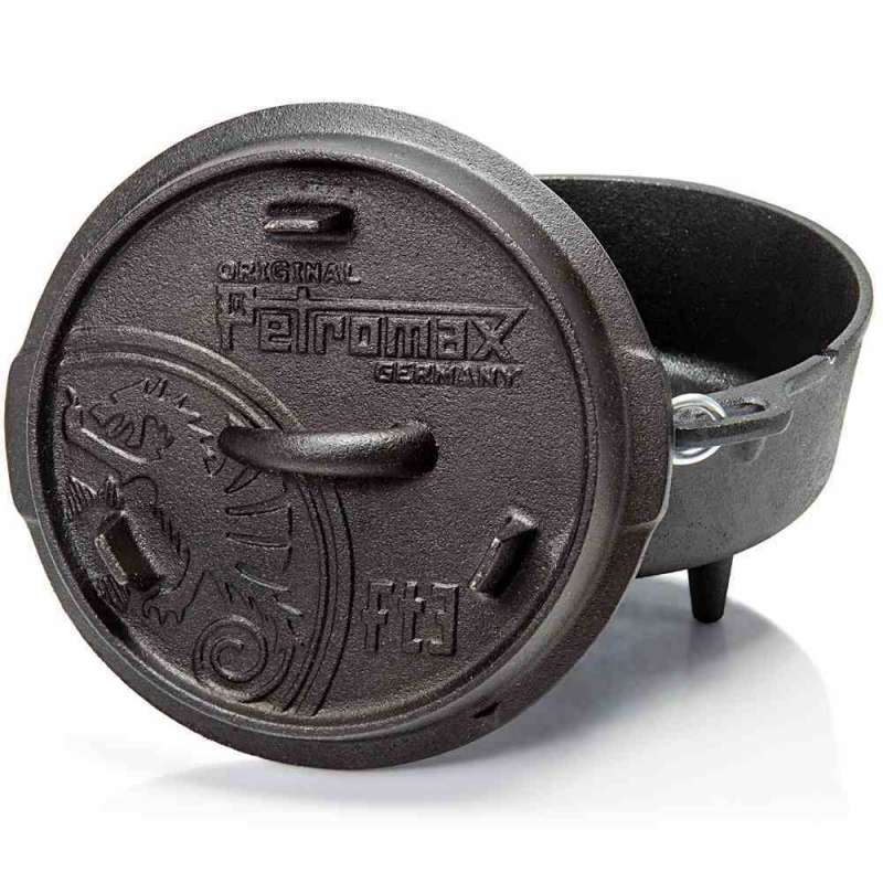 Petromax Feuertopf ft3 mit Füßen 1,6 Liter Gusseisen 25,5x16x22 cm Dutch Oven