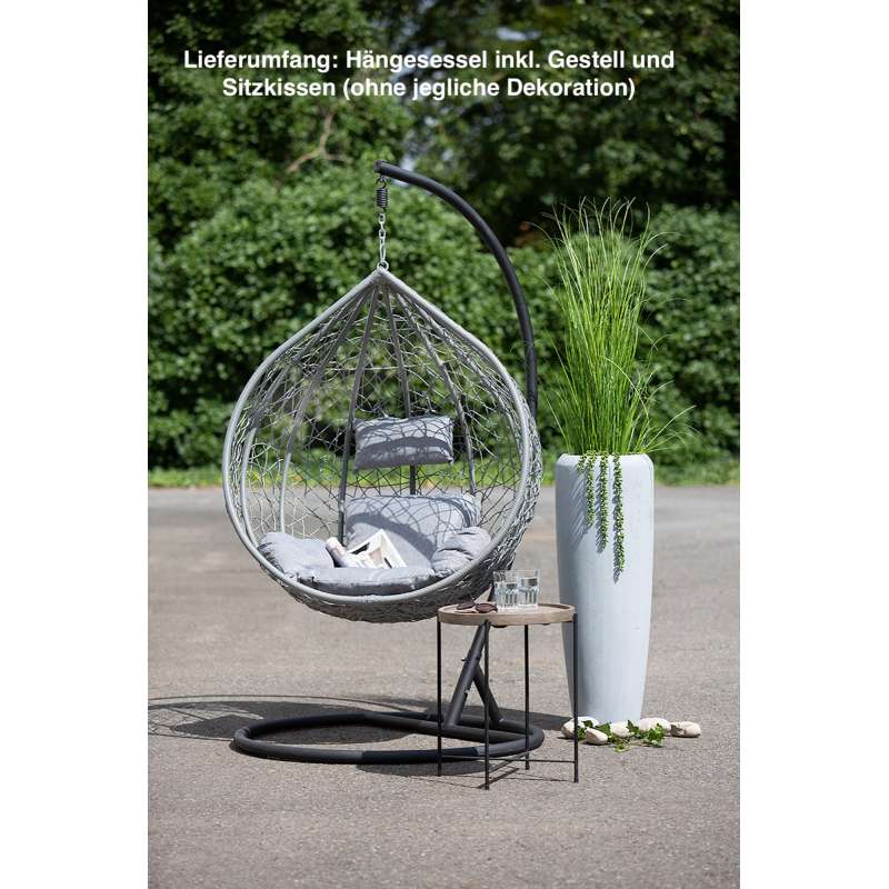 Hängekorb STYLE Gartenschaukel Hängeschaukel 120 x 160 cm Hängesessel Metall 67467 Hängesitz