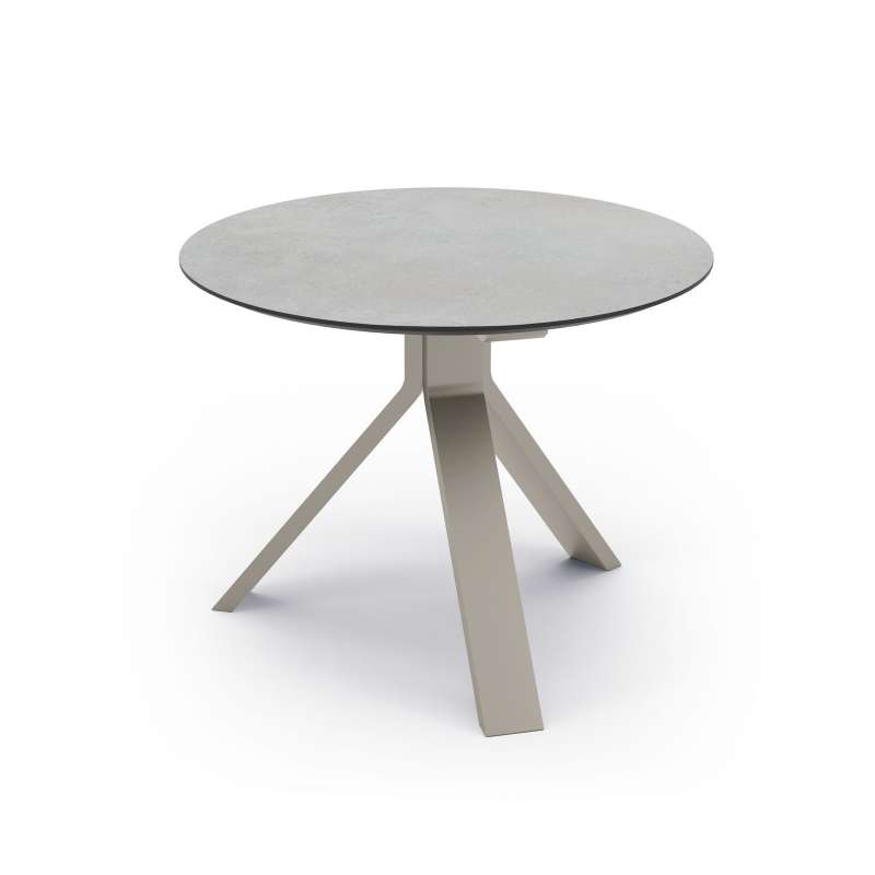 Stern Freddie Beistelltisch Balkontisch Aluminium greige Tischplatte Silverstar 2.0 Quartz