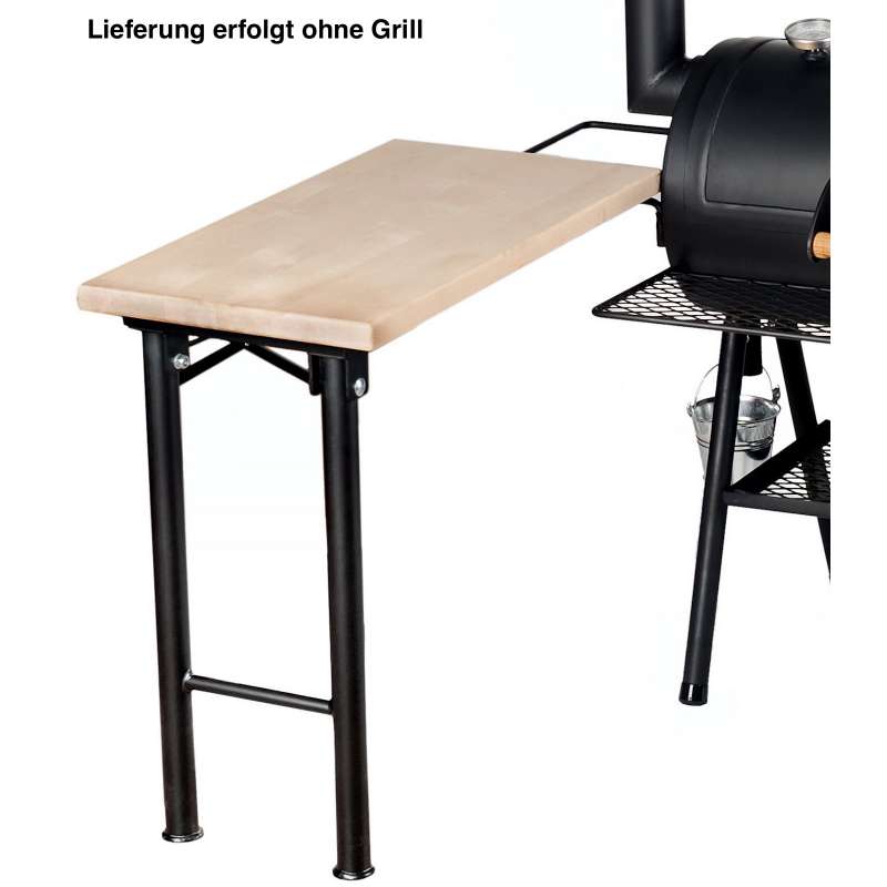 Rumo Barbeque JOEs Seitentisch mit massiver Holzplatte JS-2842